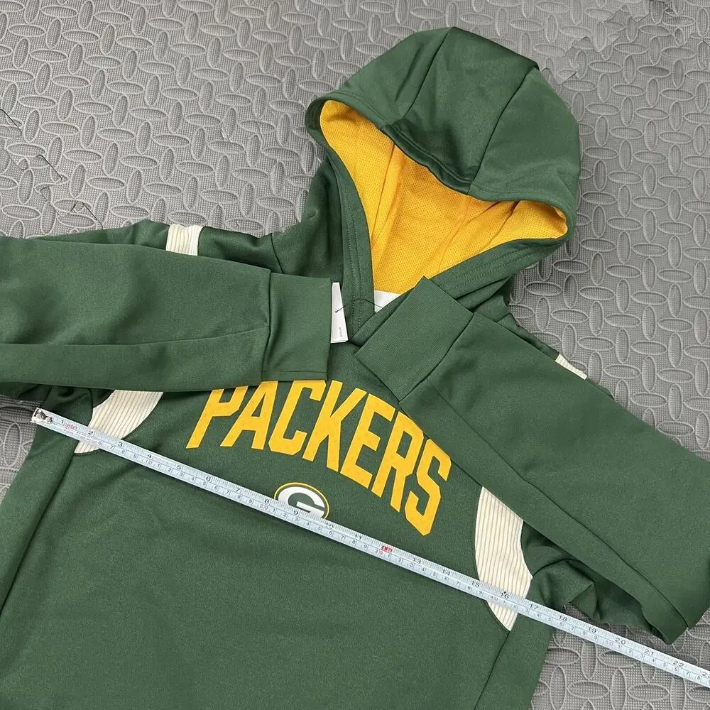 Nike Green Bay Packers Therma Hoodie Size Large 14/16 Kids Green Pullover